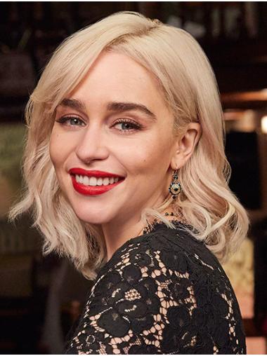 Synthetic 14" Wavy Fashionable Shoulder Length Full Lace Without Bangs Emilia Clarke Wigs
