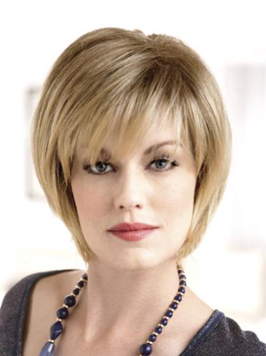 Short Straight Synthetic Chemo Wigs